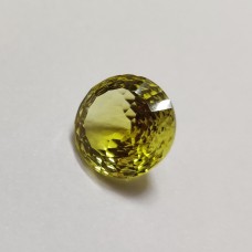 Lemon quartz 15mm round net cut 10.3 cts